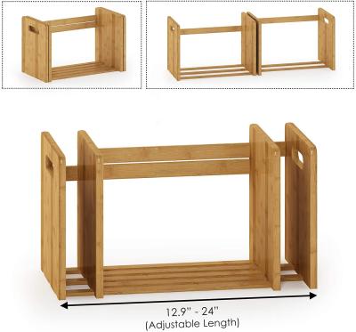 China Bamboo Bookcase Floor-standing Solid Wood Adjustable Book Shelves Shelf Storage Shelf (Height) for sale