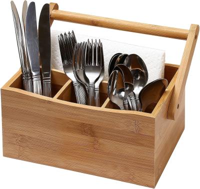 China Bamboo Knife Fork Spoon Kitchen Chopsticks Storage Stand Viable Rack for sale