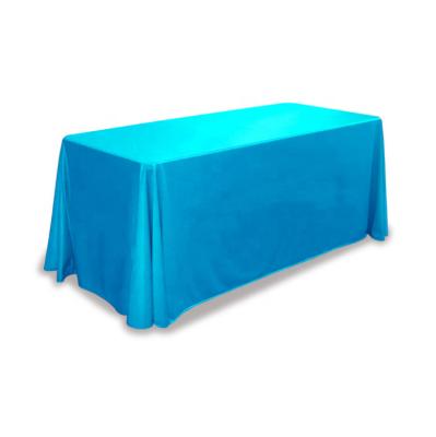 China 6ft Waterproof Custom Stretch Spandex Table Cover Banquet Wedding Folding Table Cloth for sale