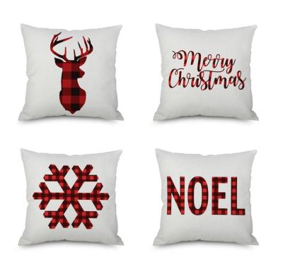 China Wholesale Non-Toxic Wholesale Custom Christmas Digital Printing Sublimation Pillow Cover Decorative Softtextile Silk Shape for sale