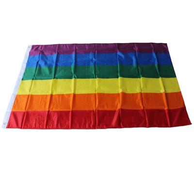 China Strong Stability Wholesale Color Rainbow Rainbow Flag Gay Pride 3x5ft Red Orange Yellow Flag for sale