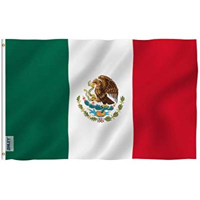 China Flying boat now! High quality cheap promotional red white green flag Mexico national flag for outdoor event for sale