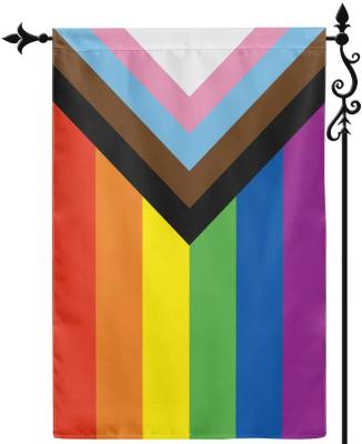 China Health Care Institutes Gay Pride LGBT Yard Garden Philadelphia Flag Rainbow Garden Flags Banners Progress Flag for sale