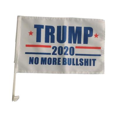 China Fly ready to ship! 2020 high quality cheap donald trump no more bullshit car flag for sale