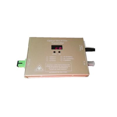 China Low Cost Factory Supply Mini FTTH FTTB FTTX 1310NM/1550NM CATV Optical Transmitter 188*118*78mm for sale