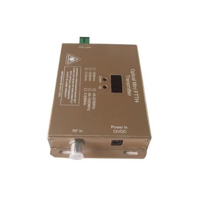 China FTTH Jizhong catv fiber optic transmitter FTTH 1550nm mini catv fiber laser transmitter 2 output 10mw/12mW for sale