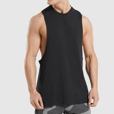 China OEM New Design Drop Sleeve Opening Tank Top Empty Men's Gym Stringers Fitness Wear Anti-pilling for sale