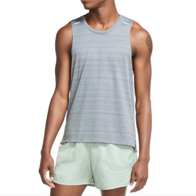 China QUICK DRY Men's Scoop Neck Performance Tank Top With Logo Plus Size Dri-Fit Quick Reflective Stringer Vest Running Dry for sale