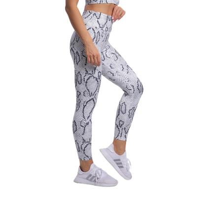 China Breathable Printed Waisted Yoga Running Pants Fitness Gym Tights Training Gaiters Crac! crack! butt high active workout for sale