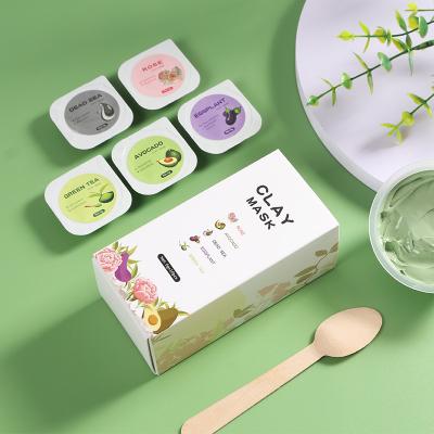 China Custom Logo Moisturizer Anti-Wrinkle Green Tea Mud Mask Firming Facial Vegan Clay Masks for sale