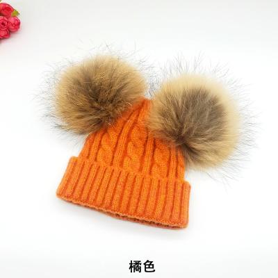 China breathable & Custom Made Fetal Winter Cap Cashmere Baby Logo Hat Newborn Knitted Warm Protective Hat Baby Wear Waterproof Autumn for sale