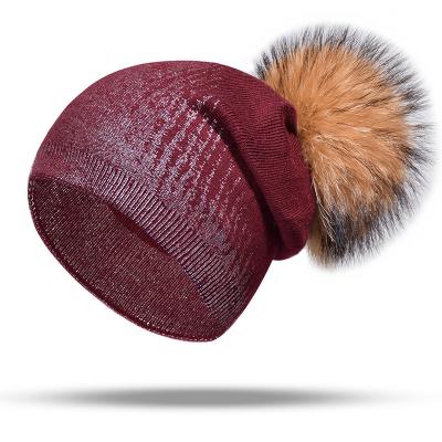 China breathable & Custom Made High Quality Winter Waterproof Merino Soft Warm Pom Pom Hat Caps Leather Label Wool-acrylic Deep Knit Beanie For Women for sale