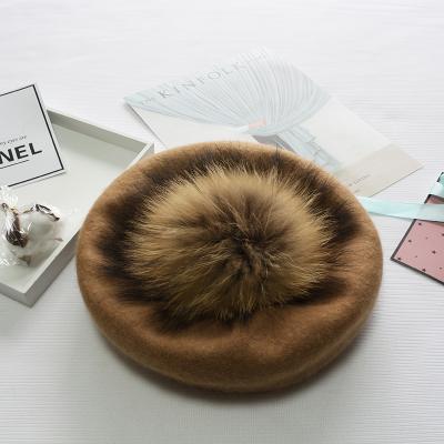 China breathable & RTS Autumn Winter New Sherpa Beret Hats Waterproof Women Fashion Fur Beret Hat Warm Beret Hat Fur Flip Cap for sale