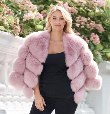 China Breathable Wholesale Fur Coat Manufacturer Short Grown Real Fur Coat Women Smudge Fur Coat for sale