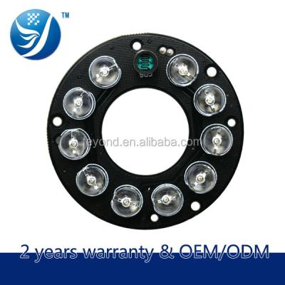 China 3-12 Meters Alibaba China Secret Camcorder Accessories 10 Led Infrared Lamp Light For Dome Camera Spy PCB for sale