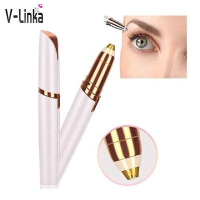 China Electric Eyebrow Trimmer Pen Mini Shaver Razors Lipstick Brows Makeup Portable Painless Eyebrow Epilator Eyebrow Trimmer Stainless Steel for sale