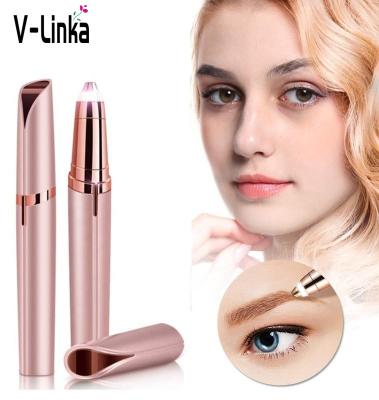 China Stainless Steel Eyebrow Trimmer Beauty Personal Care Eyebrow Depilator Pen Hair Remover Custom Eyebrow Razor Mini Electric Hair Removal Facial for sale