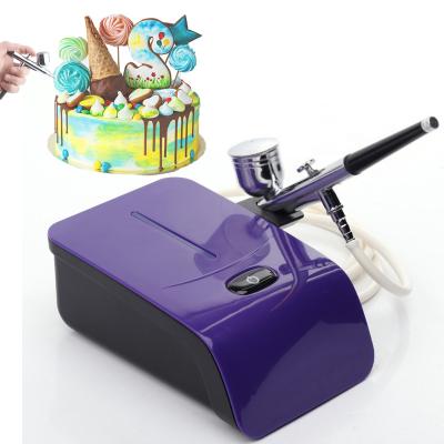 China Wholesale Gun Mini Manual Kitchen Airbrush Cake Decorating Cake Spray Airbrush Kit with Air Compressors for Painting for sale