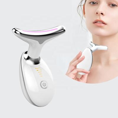 China Hottest Portable Anti-Puffiness EMS USB Rechargeable Electric Neck Wrinkle Remover Mini Face Skin Lift Tighten for sale