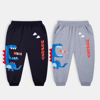 China Fade Proof Hot Selling Boys Cotton Sweatpants Kids Dinosaur Print Baby Casual Pants Color Spring and Autumn Factory Direct Sales for sale