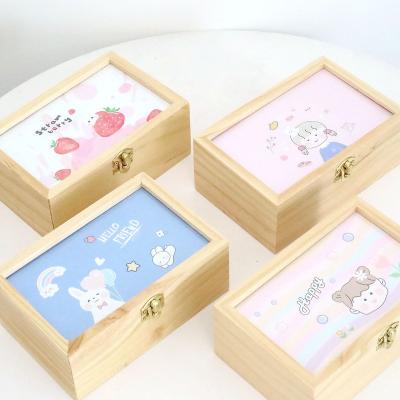 China Jewelry Packing Wooden Cute Cartoon Storage Music Box Jewelry Box For Creative Gift Student Birthday Gift for sale