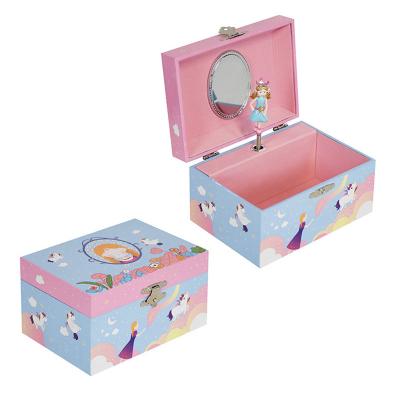 China Cute Jewelry Stain Girl Jewelry Storage Box Paper Jewelry Packaging Music Box for Kids Birthday Gifts for sale