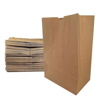 China Custom Materials Brown Heavy Duty Sack Recycled Paper Grocery Bags Large for sale