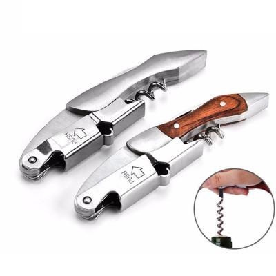 China Viable Popular Amazon Wine Opener for Bar Restaurant Servers 3 in 1 Stainless Steel Server Corkscrew Bottle Opener Wine Key for Servers for sale