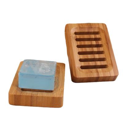 China Home Sustainable Natural Wooden Bamboo Soap Dish Soap Dish Box Container Tray Holder Storage Soap Rack For Bath Shower Dish Bathroom for sale