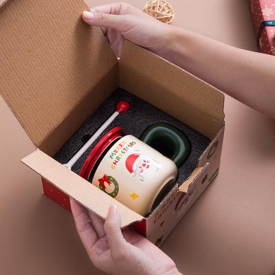 China Promotional Ceramic Christmas Mugs Santa Mug Christmas Cup Personalized Christmas Mugs Ceramic Mug Boxed Cute Gift Viable Price for sale