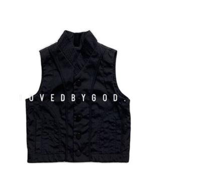 China Chinese Miniwhy-Light Breathable Soft Stand Collar, Man, Import and Export Quality Mother Parent-child Black Super Cool Paper Vest. for sale