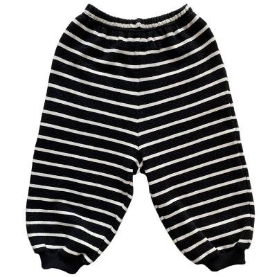 China Miniwhy breathable stripe, leg opening rib, kindergarten sweatpants with wool for sale