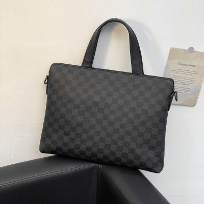 China PVC Black Briefcase For Mens Leather Bags For Mens Briefcases Man's PVC Briefcase for sale