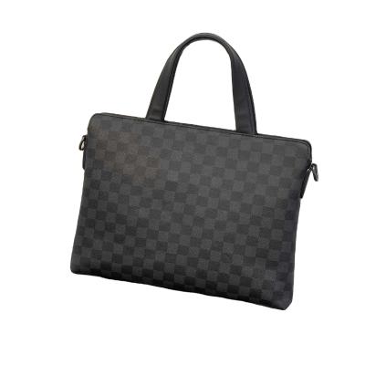 China PVC Black Briefcase For Mens Leather Bags For Mens Briefcases Man's PVC Briefcase for sale