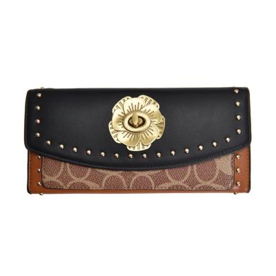 China Waterproof Good Quality Popular Leather Long Clutch Women's Long Wallets for sale