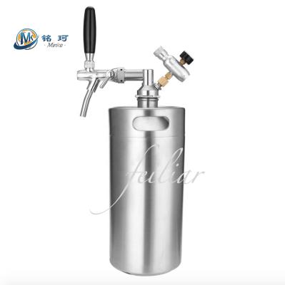 China Wholesale empty 5 liter nitro beer keg coffee keg mini beer kegs empty vibrator beer 5l 2liter 3liter for sale