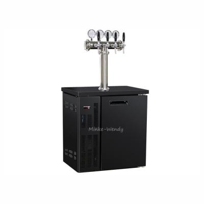 China Durable Stainless Steel Electric Beer Dispenser Draft Beer Keg Cooler Kegerator Machine With Tap Tower For Sale 605*855*915mm for sale