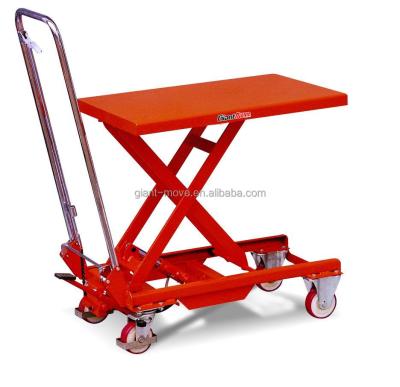 China Heavy Duty Material Handling Equipment MH-E MHD Pedal Lifting Mobile Hydraulic Scissor Lift Table for sale