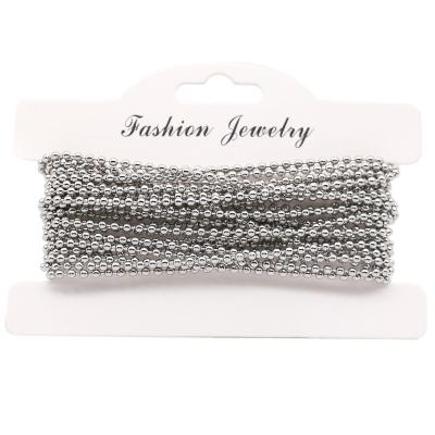 China Fashionable Jewelry 5m/set Diy Accessories Stainless Steel Bead Chain Around Bead Chain Diy Accessory Bead Chain for sale