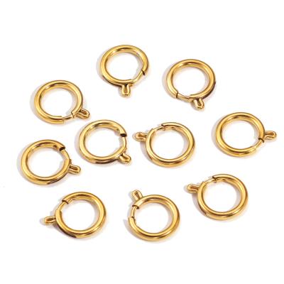 China Fashionable Stainless Steel O Ring Spring Clasps Jewelry Connector for DIY Necklace Bracelet Jewelry Making Wholesale Dropshipping for sale