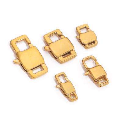 China Fashionable 4pcs Stainless Steel Gold Plated Polishing Lobster Hooks Hooks Connectors Necklace DIY Jewelry Bag Strap Buckle Supplies for sale