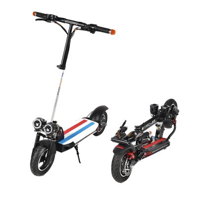 China Aluminum Alloy 800W 48V 10Inch E Bicycle City Scooter Electric Bike With LED Colored Lights Electric Folding Bike for sale