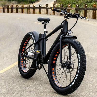 China Aluminum Alloy Assisted Fat Tire Aluminum Alloy Chopper Cruiser Velo Bike Off Road Electric Cycle Led Lightweight Customizable Mountainbike for sale