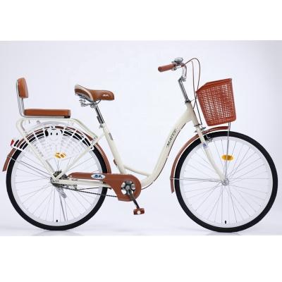 China Tianjin Jienate Factory Supply Lady Bicycle Riding Bicycles Popular City Cycling Della Blue Mountain High Carbon Steel Popular Bike for sale