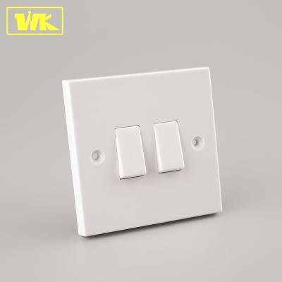 China Electric Sem Edge Wall Lamp Switch Plate square edge 10AX 2 in conventional square band 2 way for sale