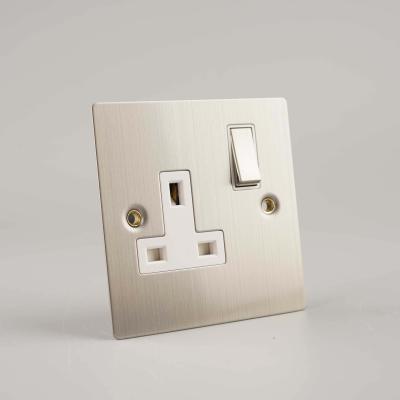 China week 13A Stainless Steel Strip Switch UK Standard Single Socket General Purpose for sale