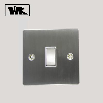 China week 10AX 1gang 3way Intermediate Outlet Light Switch Stainless Steel Residential / General Purpose for sale