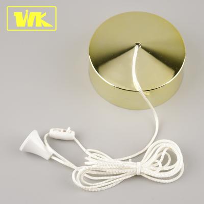 China Two Way Ceiling Switch, 6AX With Pull Cord - Brass Plated Cover 8.3 cm cm / 3.1 for sale