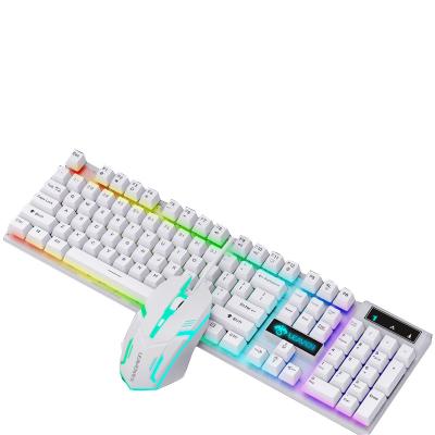 China Waterproof AIWO OEM Led 7 Colors Usb Wired Gaming Home Office Use Computer Gaming Keyboard And Mouse Combos For Laptop PC for sale