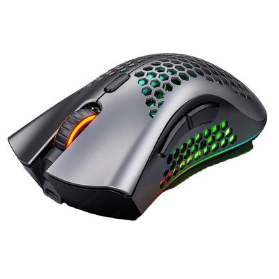 China GAZ-M04 Full Function 7D Keys Rechargeable Backlit Light Weight Optical Computer Mouse Hollow-out Wireless RGB Gaming Mice For Laptop PC for sale